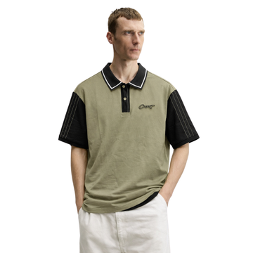 Bottle Green & Black Contrast Premium Polo (A-4115)