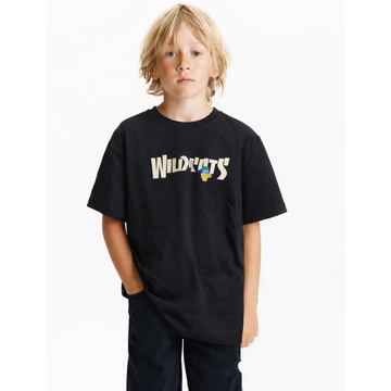 Black Boys Back & Front Printed Down shoulder T-Shirt (A-3170)