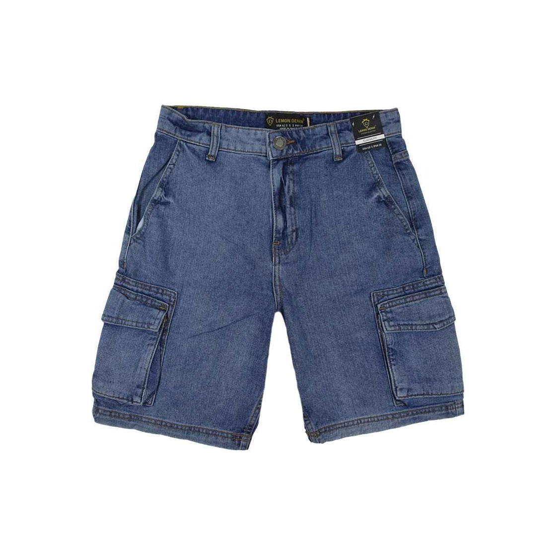 Denim Six Pocket Cargo Short (A-2942)