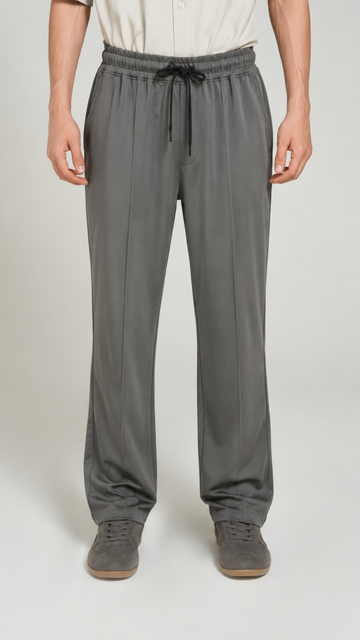Glacier Grey Self Texture Dry Fit 2 Center Line Trousers (A-4806)
