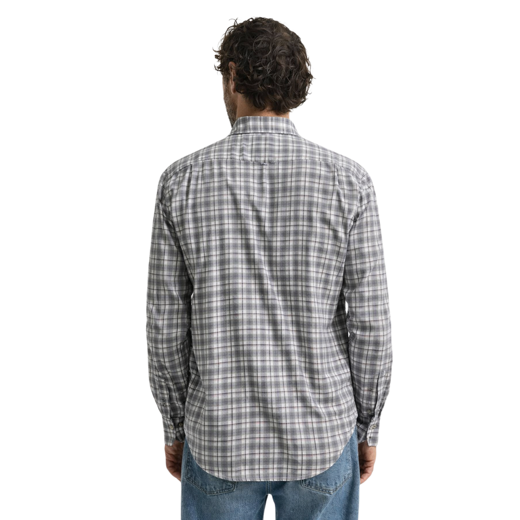 Glacier Grey Mens Casual Check Shirt (A-3840)