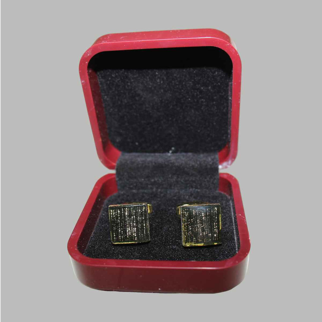 Black Sqaure Textured Cufflinks (A-3553)