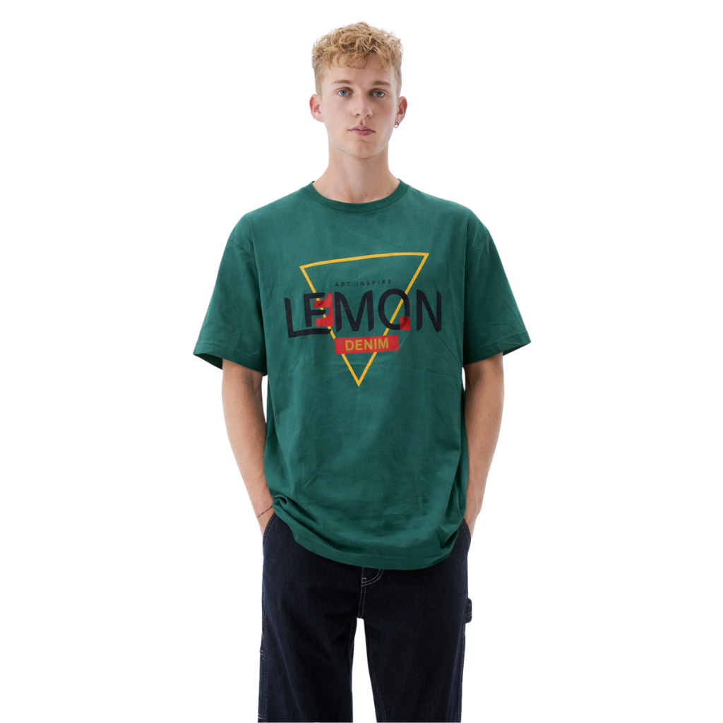 Sea Green Mens Printed T-Shirt (A-1483)