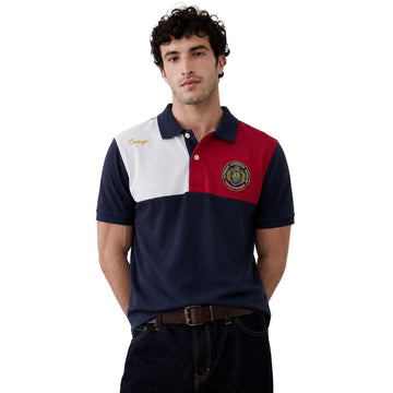 Navy Blue Mens Embroidered Polo Shirt (A-3459)
