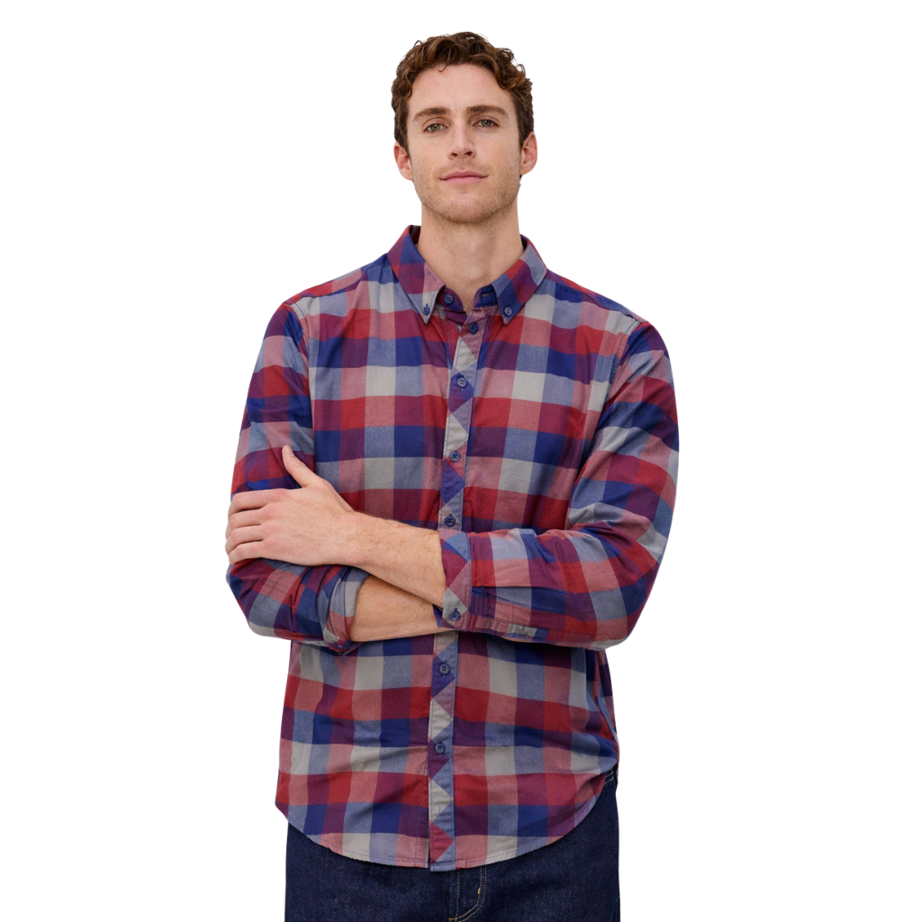 Mens Casual Multi-Color Check Shirt (A-3841)