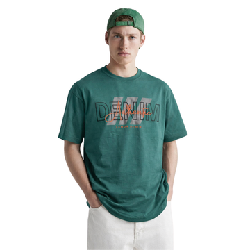 Sea Green Lemon Denim Mens Printed T-Shirt (A-1490)