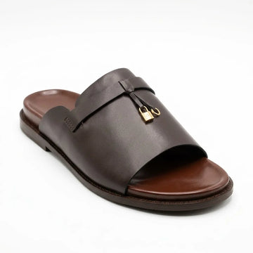 Mens Sensitive Leather Slippers (A-5176)