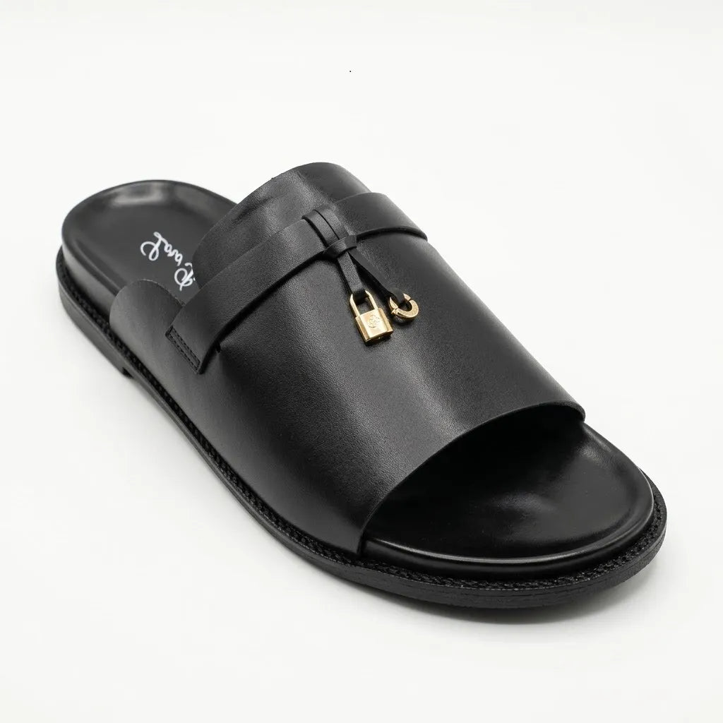 Mens Sensitive Leather Slippers (A-5176)