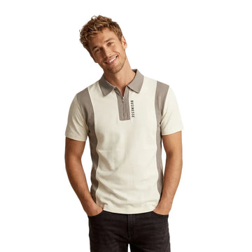 Men's Imported Contrast Zipper Polo (A-5186)