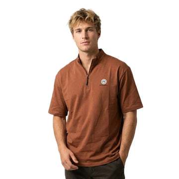 Men's Ban Collar Zipper T-Shirt (A-5189)