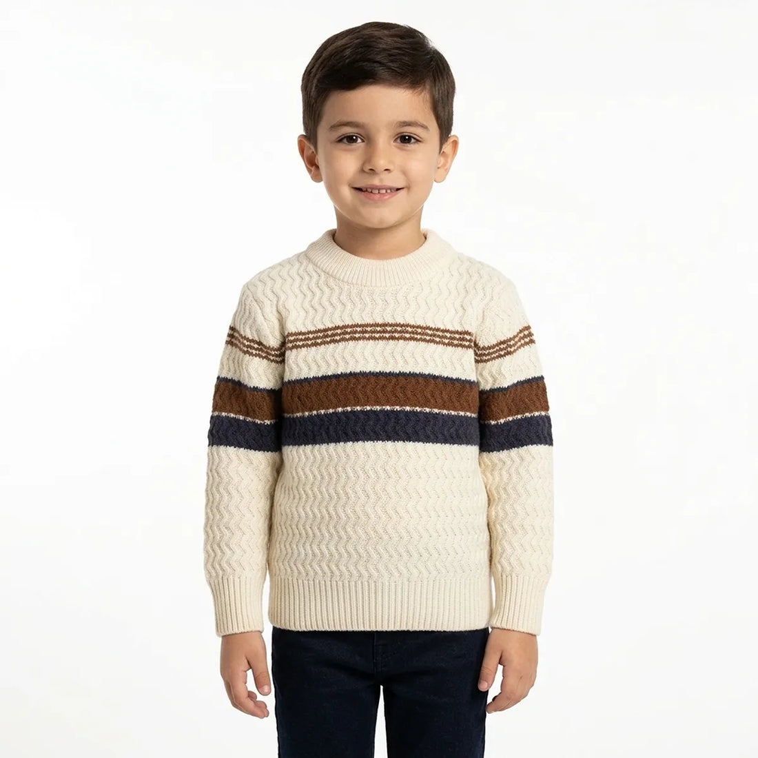 Kids Mock Neck Printed Sweaters (A-5461)