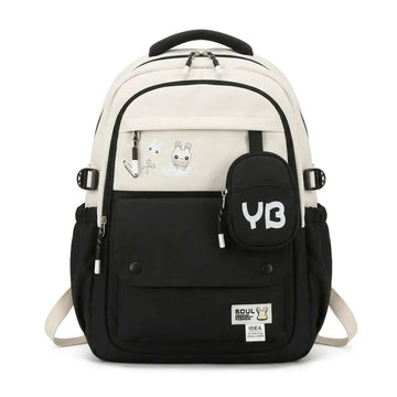 Black and White Cartoon Backpack (A-5477)
