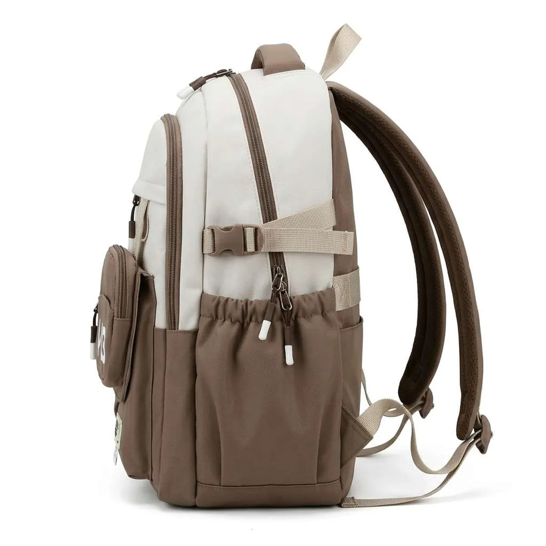 Beige Cartoon Multi-Pocket Backpack (A-5477)