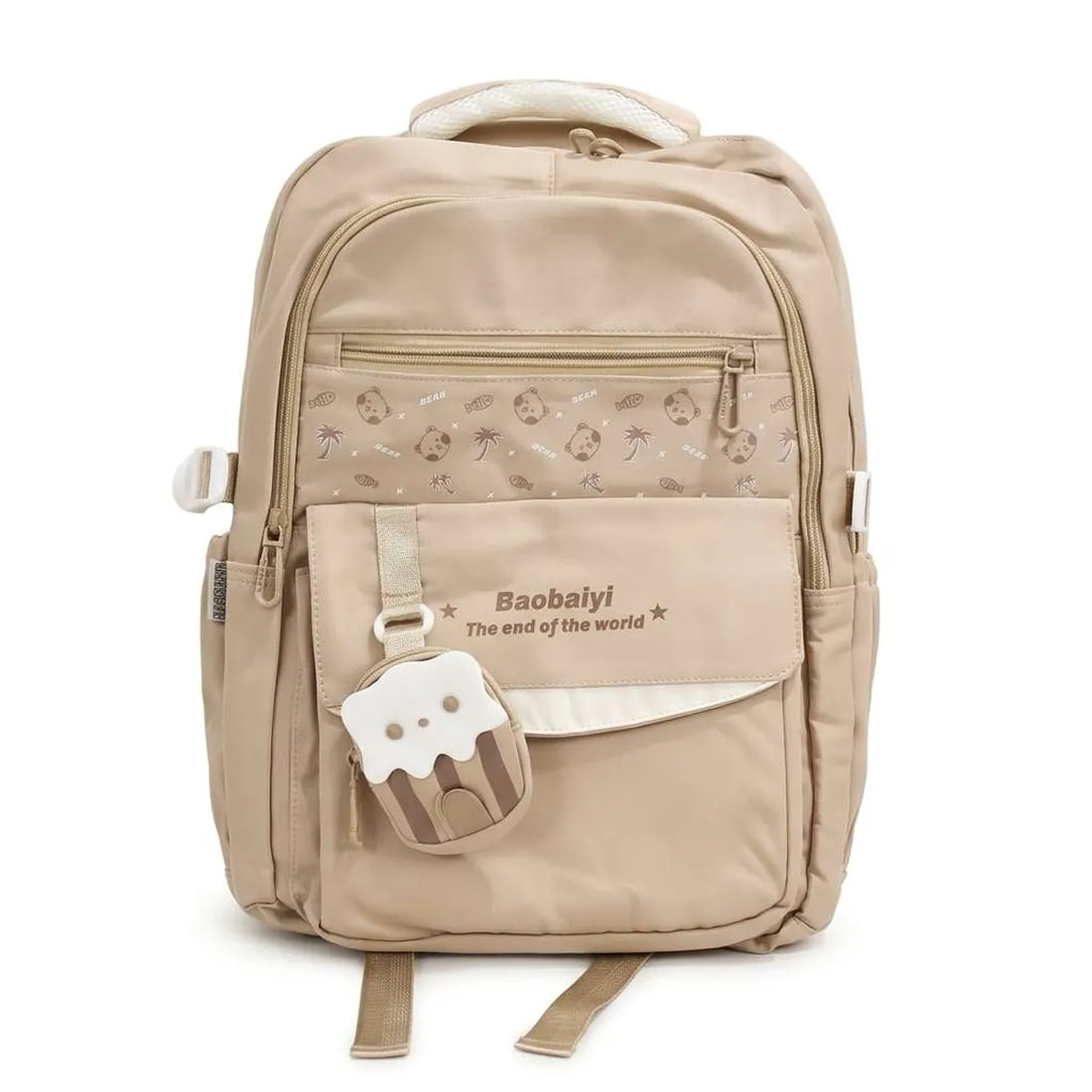 Beige Ghost Charm Bag (A-5479)