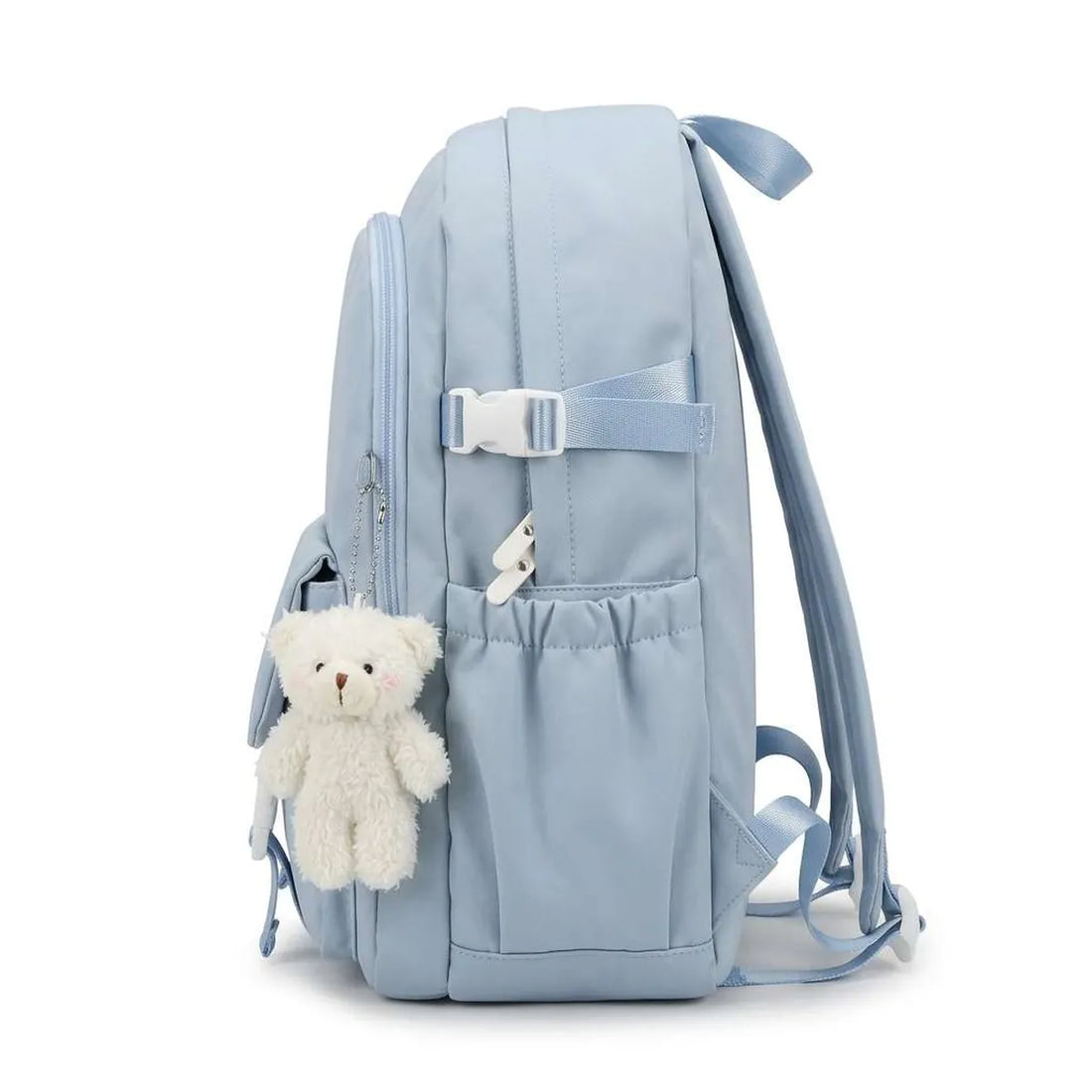 Cute Backpack With Teddy Bear Charm (A-5484)