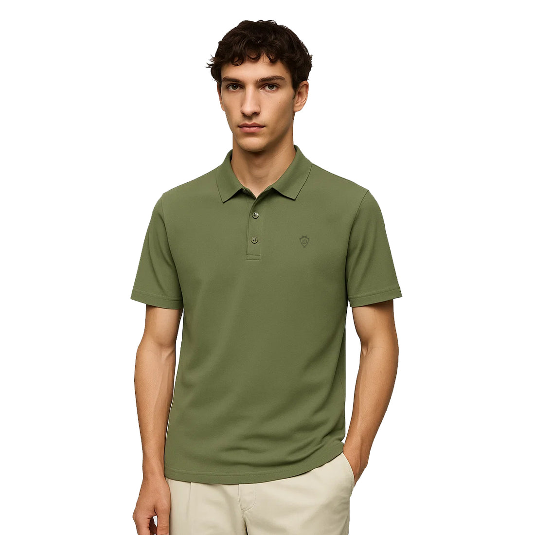 BASIC P.K FABRIC POLO (A-3408) - LEMON DENIM