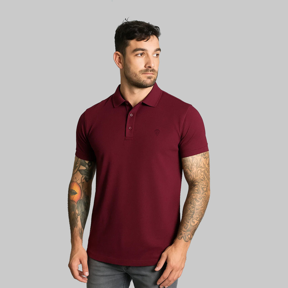 BASIC P.k FABRIC POLO (A-3408) - LEMON DENIM