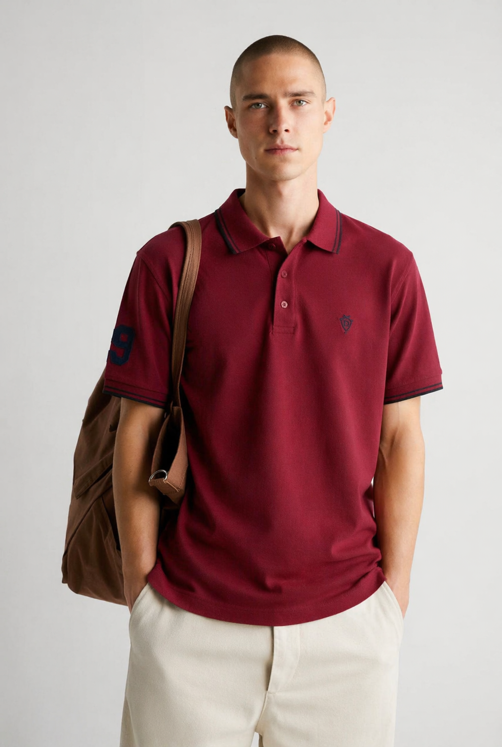 Maroon Lemon Denim Premium Polo (A-4308)