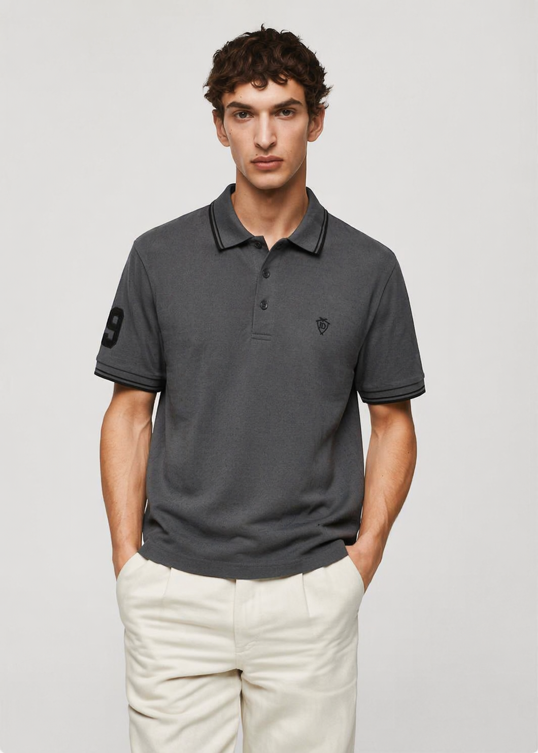 Grey Lemon Denim Premium Polos (A-4308)