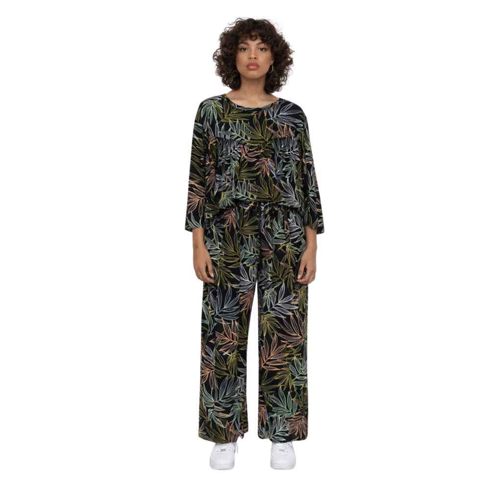 Black Printed Over Size Frock Vasco's Co-Ord Set (A-2606)