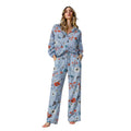Sky Blue Floral Printed Women's Track Suit (A-1925)
