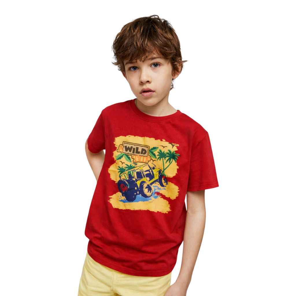 Red Jeep Printed Boys Tee (A-1591)