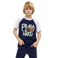 Navy Blue Basket Ball Printed Boys Tee (A-1595)