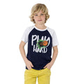 Navy Blue Basket Ball Printed Boys Tee (A-1595)