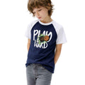 Navy Blue Basket Ball Printed Boys Tee (A-1595)