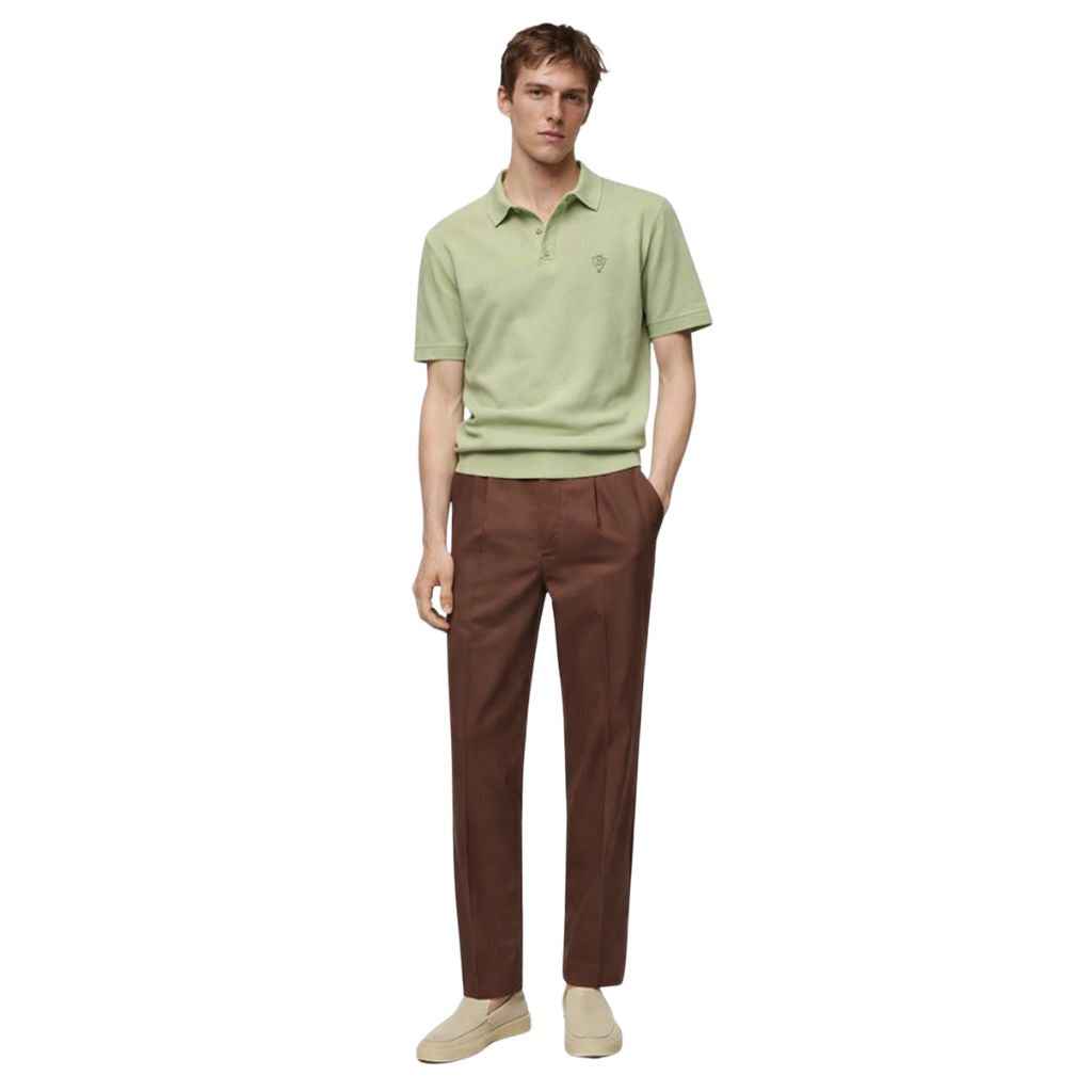 Pistachio Half Sleeves Designer Polo T-Shirt (A-3549)