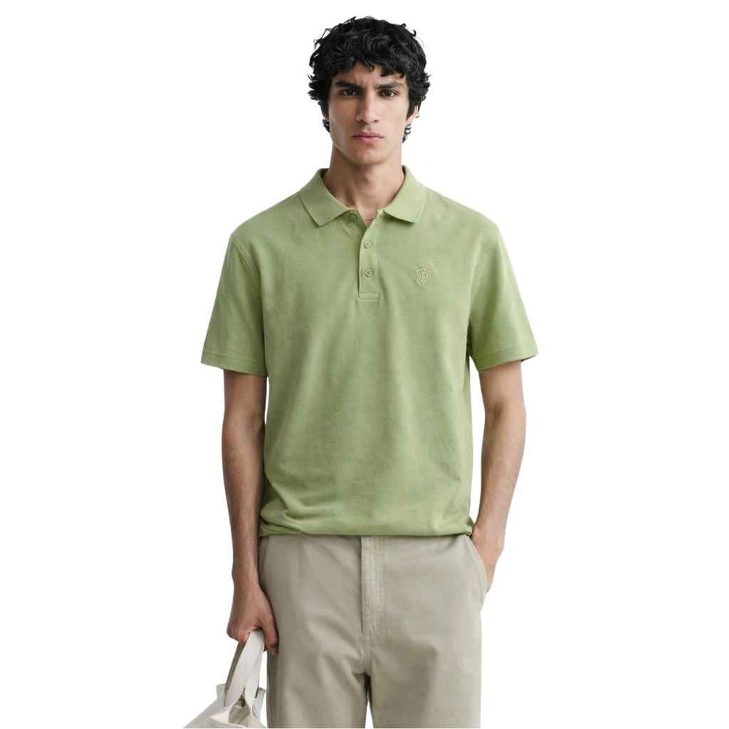Pistachio Half Sleeves Designer Polo T-Shirt (A-3549)