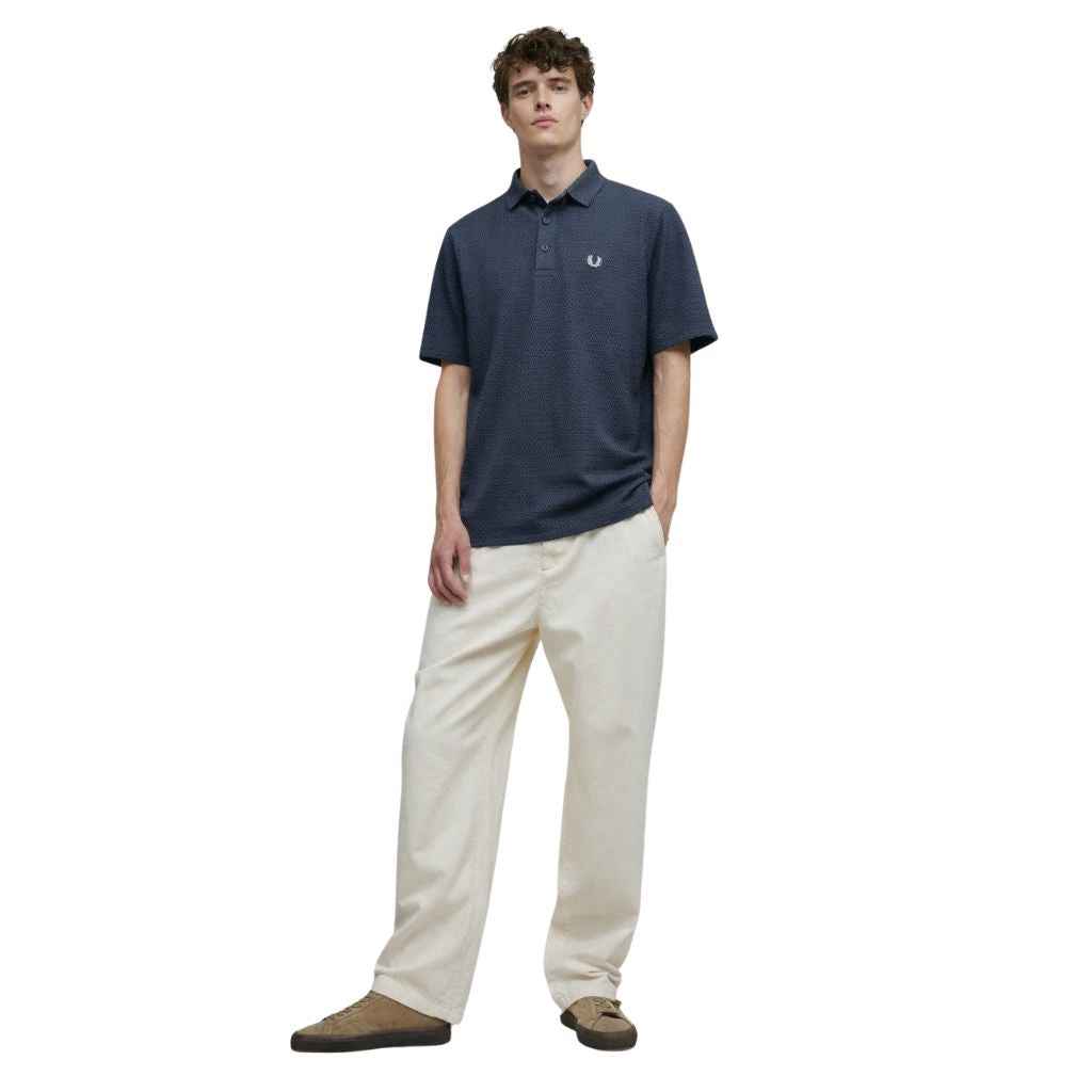 Self Texture Grey Dry Fit Polo (A-3114)