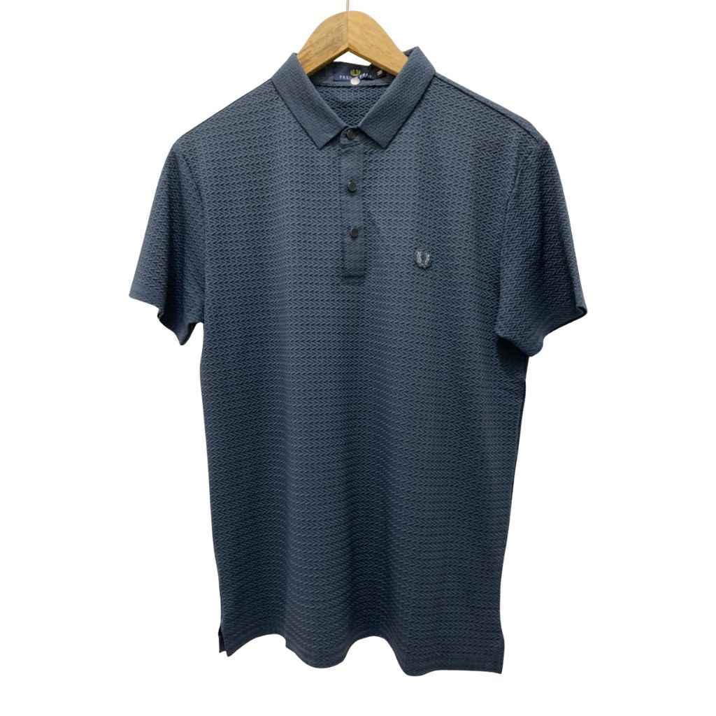 Self Texture Grey Dry Fit Polo (A-3114)