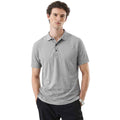 Glacier Grey Self Texture Dry-Fit Mens Polo (A-3518)