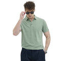 Light Green Self Texture Dry-Fit Mens Polo (A-3518)