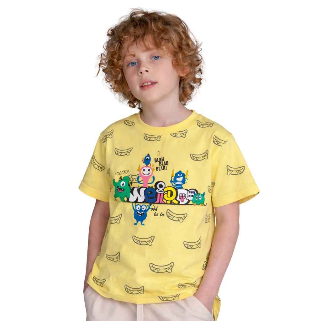 Light Lemon Printed Tee (A-160