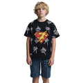 Black Color Super Man Printed Tee (A-1599)