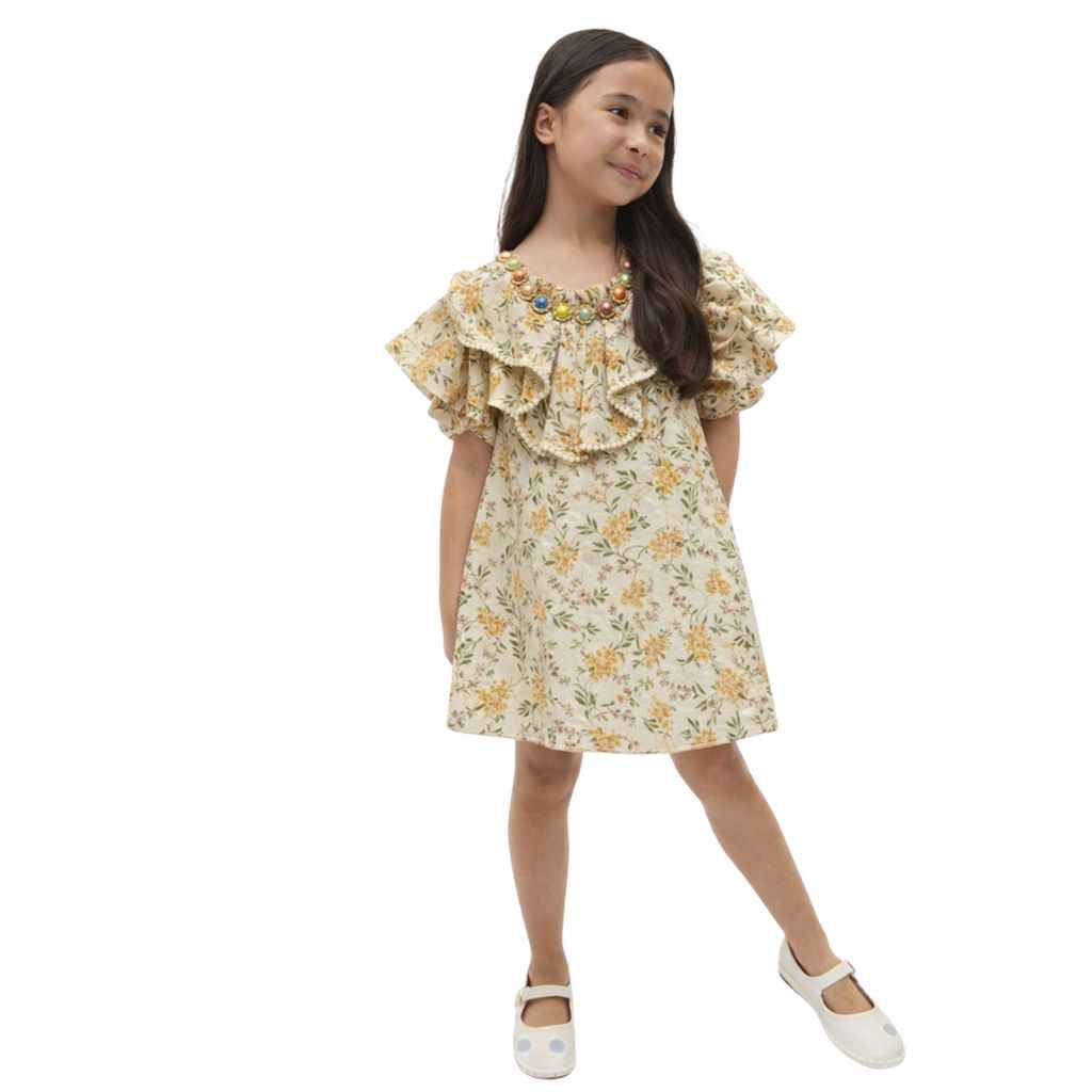 Floral Girl Printed Frock (A-3184)