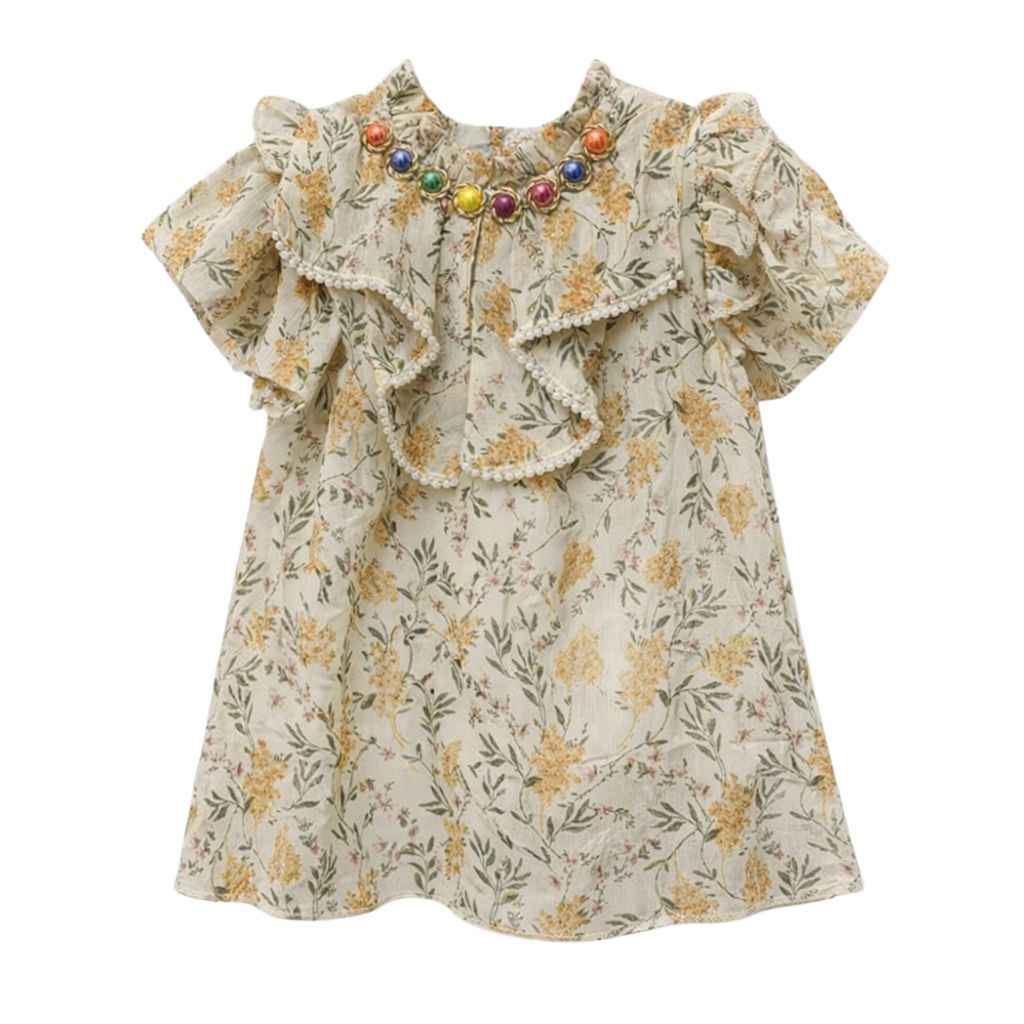 Floral Girl Printed Frock (A-3184)