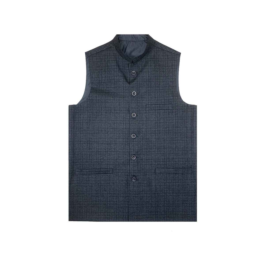 DARK GREY SELF WAISCOAT (A-2368)