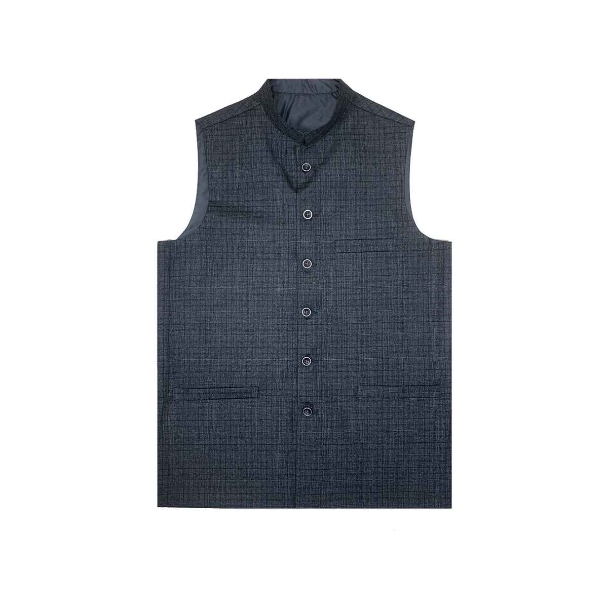 DARK GREY SELF WAISCOAT (A-2368)