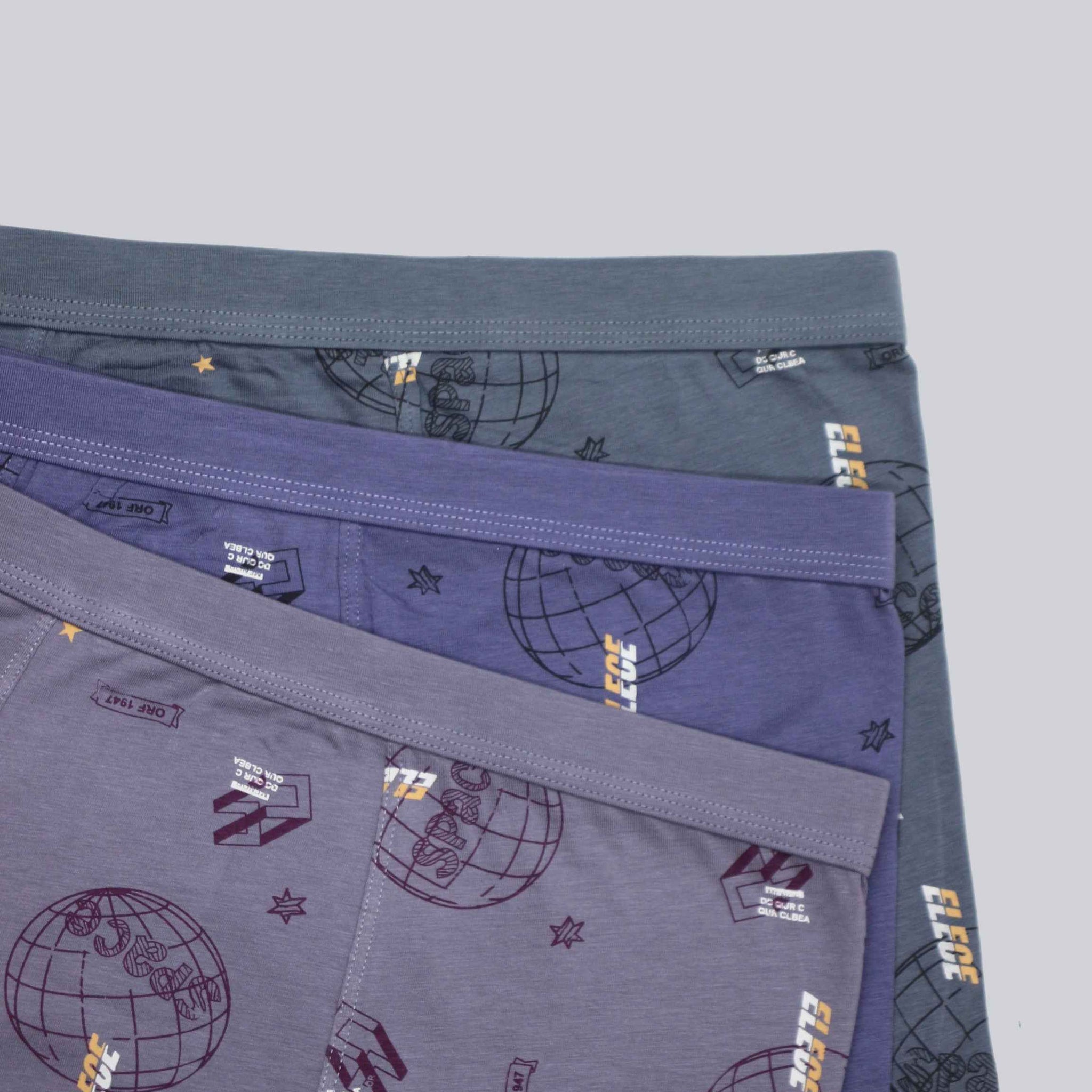 Pack of 3 World Print Boxer Pack A-2972