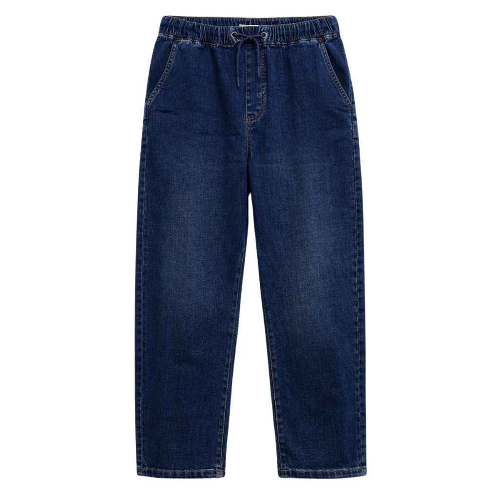 Dark Blue Baggy Lose Fit Style Mens Denim Jeans (A-3997)