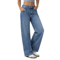 Powder Blue Women's Wide Lag Jeans (A-2968)