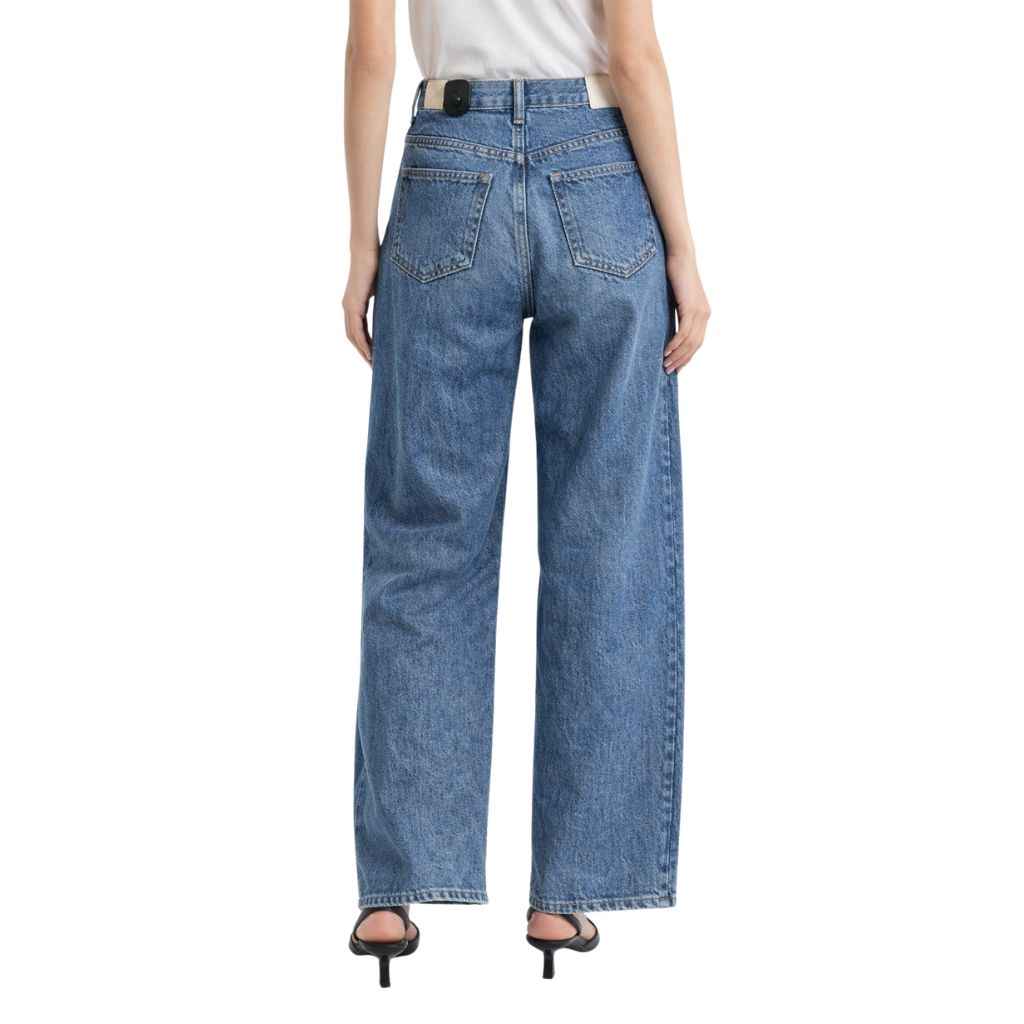 Powder Blue Women's Wide Lag Jeans (A-2968)
