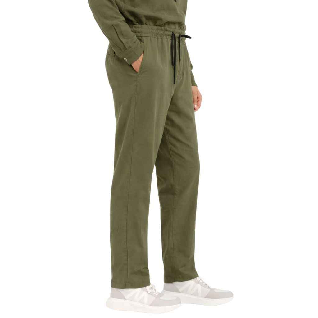 Olive Green Center Line Dry Fit Trouser (A-3673)