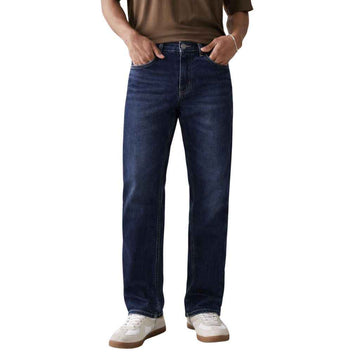 Dark Blue Mens Classic Denim Jeans (A-4002)