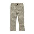 Beige Boys Straight-Fit Cotton Chinos (A-3926)