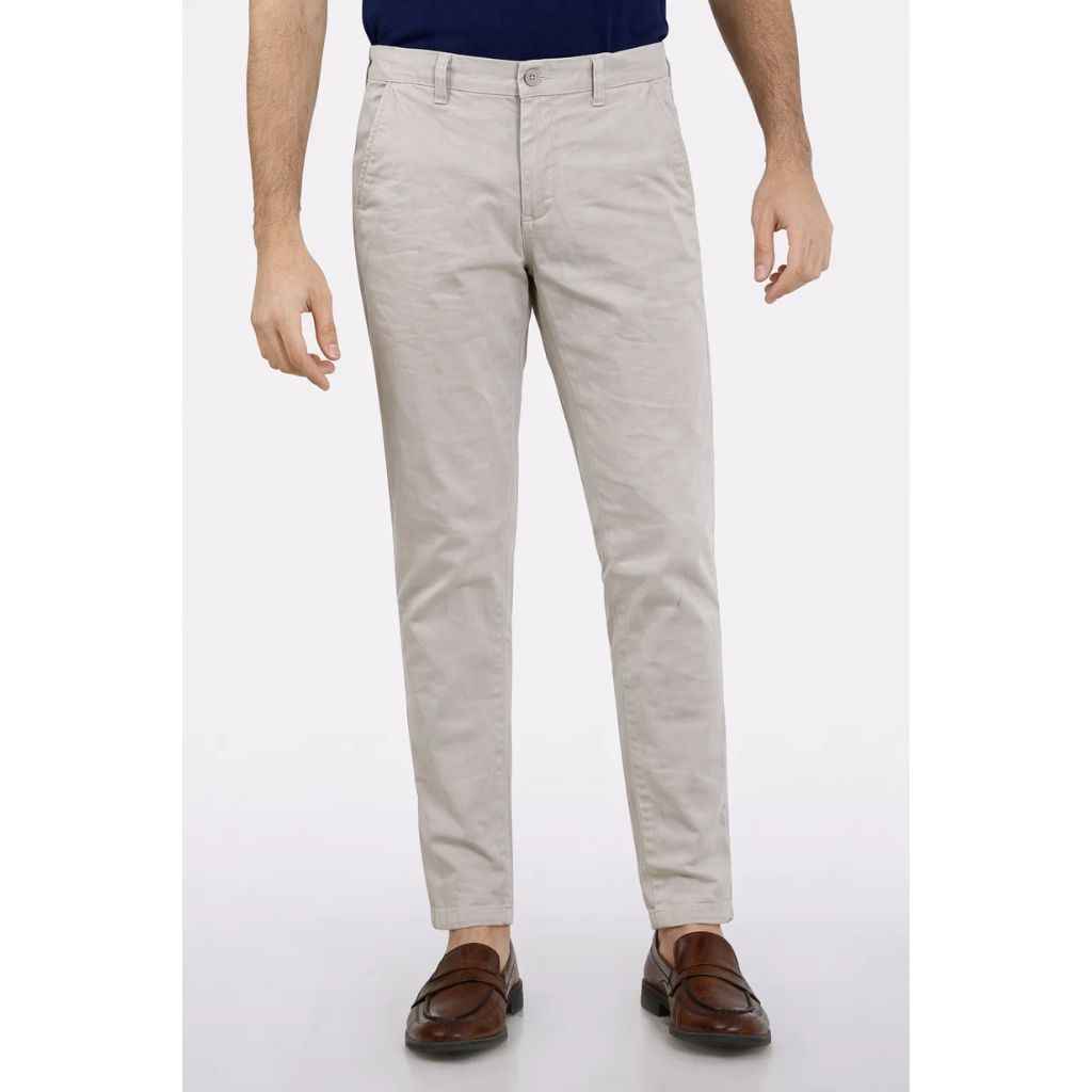 Light Grey Mens Cotton Chinos Pant (A-3983)