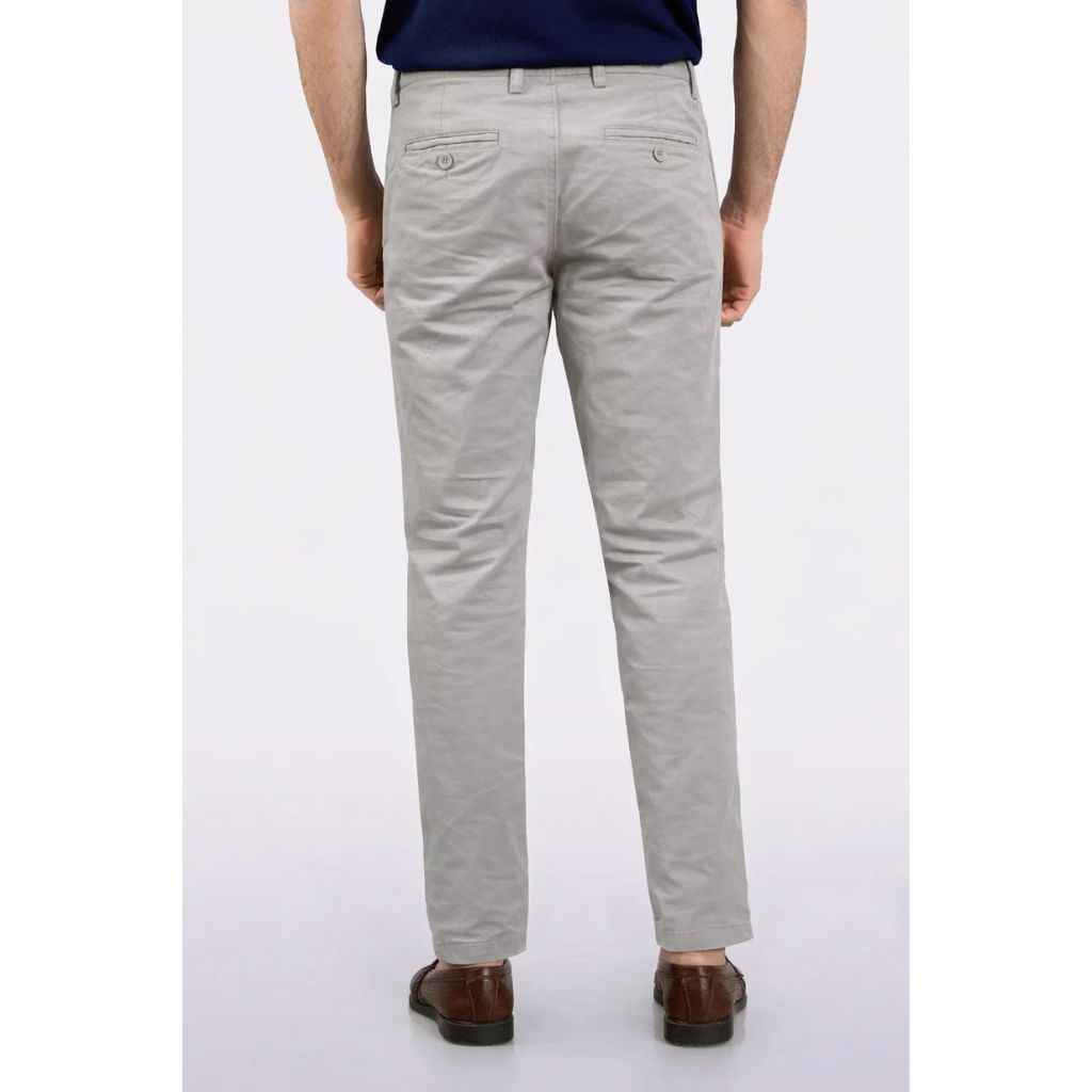 Light Grey Mens Cotton Chinos Pant (A-3983)